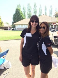 The girls smiling in Hazelmere Golf & Tennis Club event at Greater Vancouver, BC